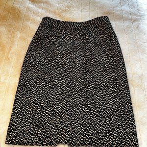 Harold’s black/white print skirt